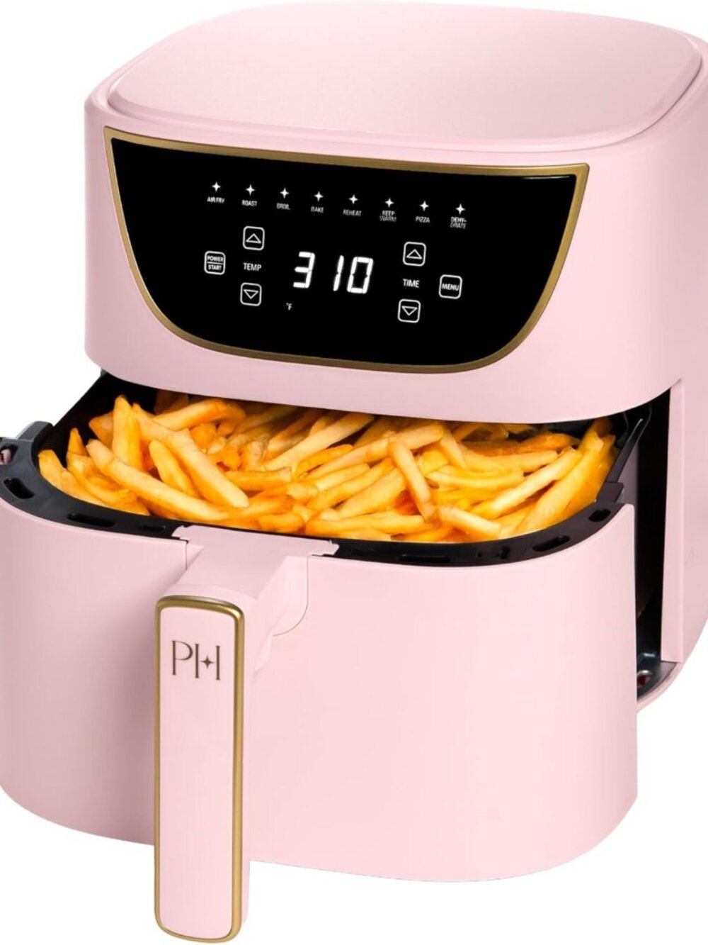 6-Quart Air Fryer - Nonstick, Touchscreen, 8-in-1 Cooking, Dishwasher Safe, Pink